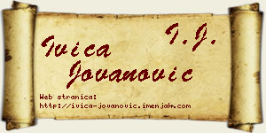 Ivica Jovanović vizit kartica